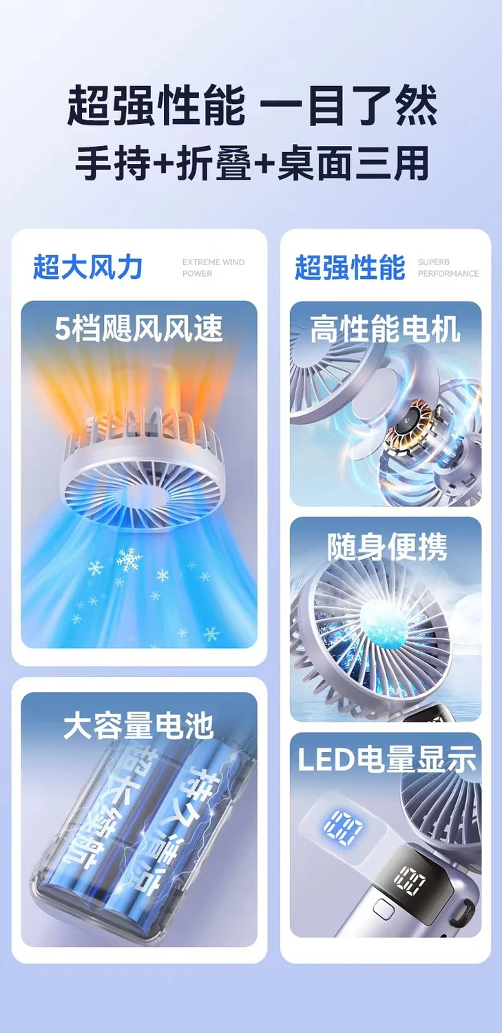手持折叠小风扇图片 8