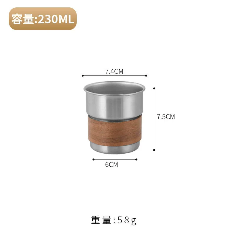 230ml无把咖啡杯（带木套）图片 4
